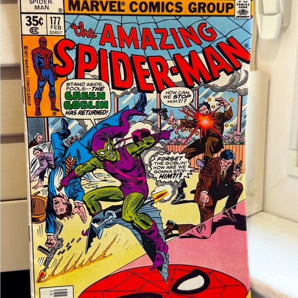 🕷️ Rare Vintage 1970’s Marvel The Amazing Spider-Man Green Goblin Comic #177 - Picture 5 of 16